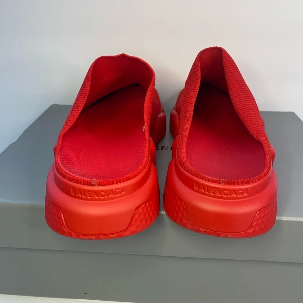 New Authentic Balenciaga Red Speed Mule sneakers Sandals